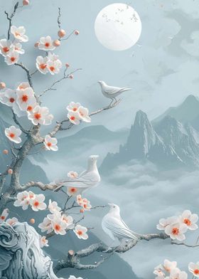 Cherry Blossom Landscape