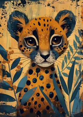 Cheetah Abstract Painting