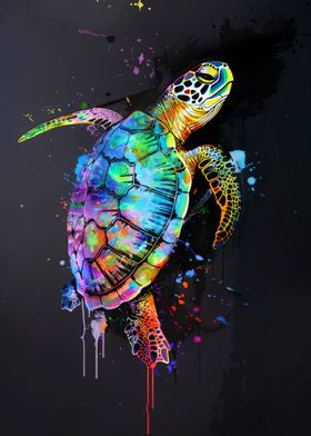 Turtle Popart Painting