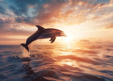 Sunrise Dolphin Leap