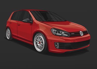 VW Golf MK6 GTI Red