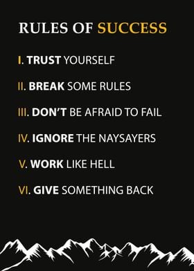 Rules of Success Motivate