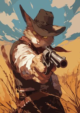 Wild West Cat Cowboy 