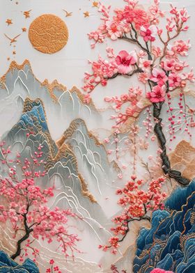 Cherry Blossom Landscape