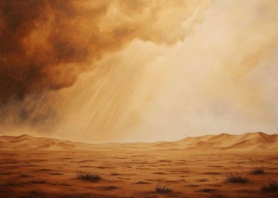 Sandstorm in the desert 