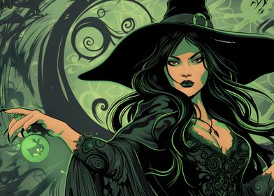 fantasy magic of witch