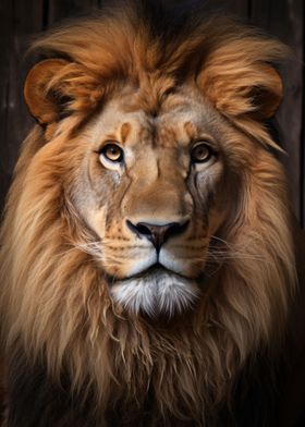 Elegant lion portrait