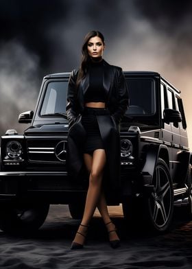 Mercedes G Wagon and girl