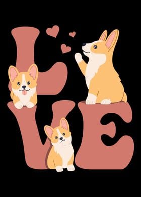 Corgi Dog LOVE