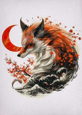 fox watercolor 