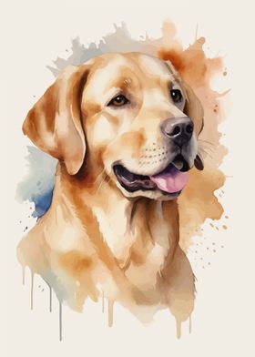 Labrador watercolor art