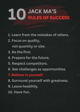 Business Rules of Success