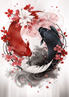 Koi Fish Yin Yang