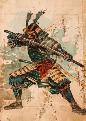 Classic Samurai Drawing