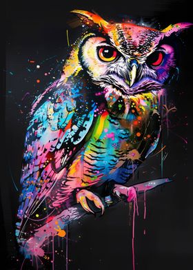 Owl Popart Painting