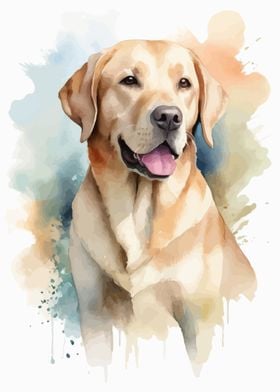 Labrador dog watercolor