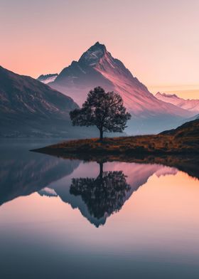 Alpine Glow Reflection