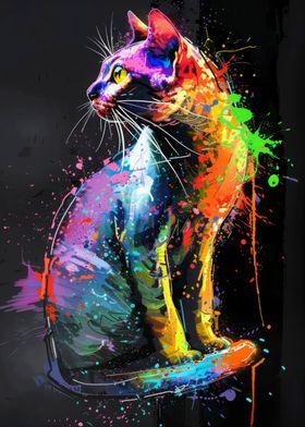 Cat Popart Painting