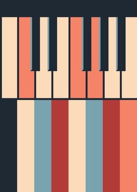 Abstract piano keys
