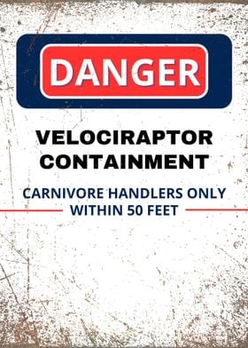 warning velociraptor