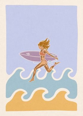 Surf jump wave ocean
