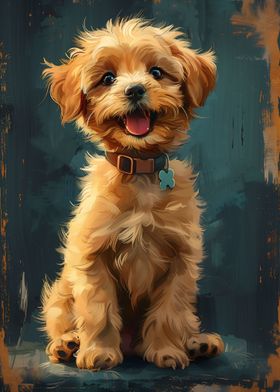 Cute Painting Puppy Art