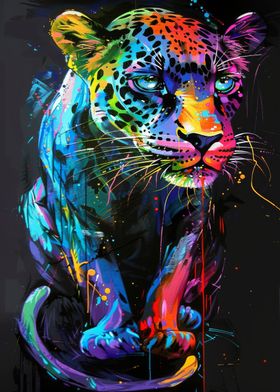 Cheetah Popart Painting