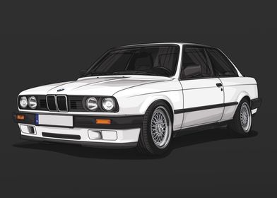 BMW E30 White 325i