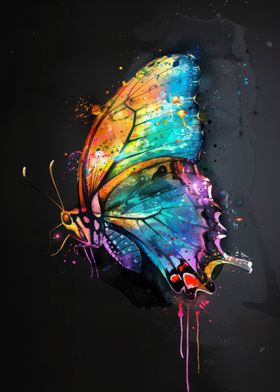 Butterfly Popart Painting