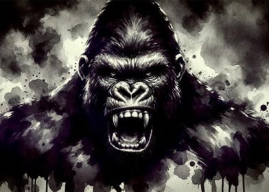 Dark Angry Gorilla