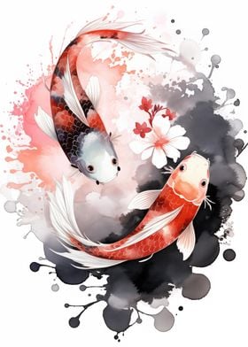 Koi Fish Yin Yang