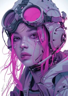 Beautiful Cyberpunk Girl