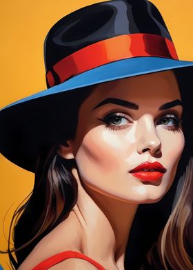 Woman Portrait With Hat 1