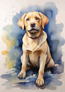 Labrador watercolor art
