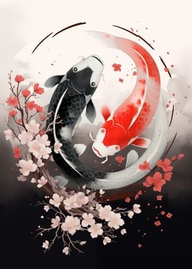 Koi Fish Yin Yang