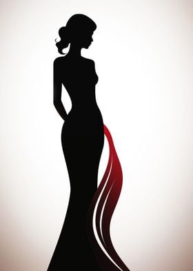 Elegant female silhouette