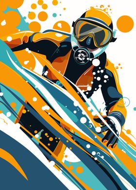 Diver Colorful