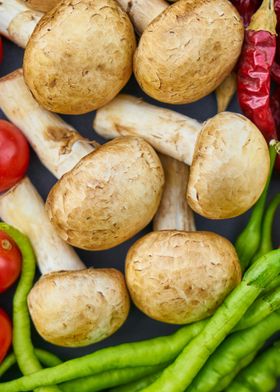 Mushrooms and Vegetables