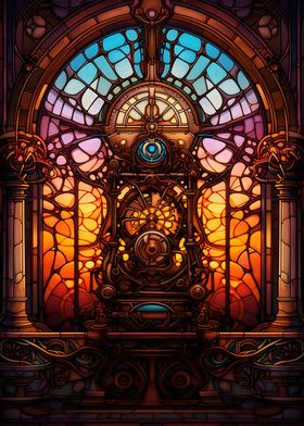 Steampunk Church Stained