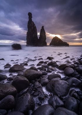 Stone beach on Madeira