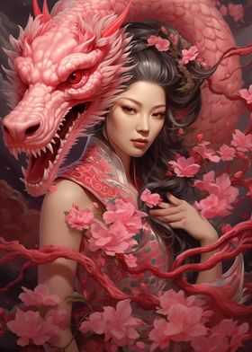 Elegance of geisha Dragon