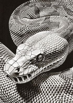 Snake Python Vintage