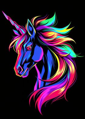 Unicorn Animal Neon Friend