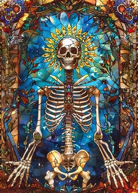 Skeleton Stained Glass