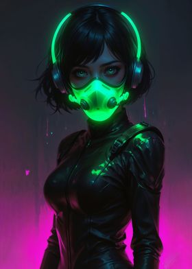 Girl Toxic Neon Mask