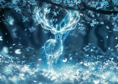 deer in magical forest