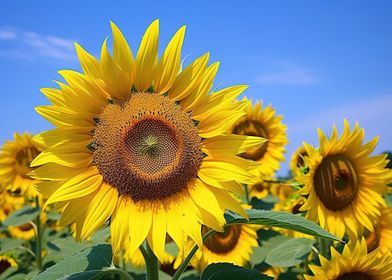 Sunflowers at Field Flower