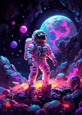 Astronaut Explore Planet