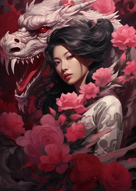 Elegance of geisha Dragon