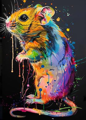 Rat Popart Painting